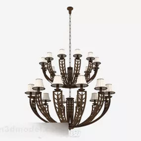 Modern Shape Brown Chandelier 3d model