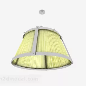 Yellow Shade Chandelier 3d model