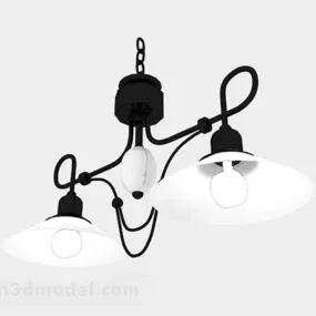 Two Shade Small Chandelier 3d model