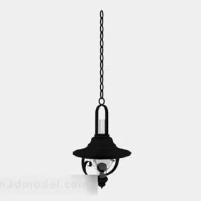 Retro Black Chandelier 3d model