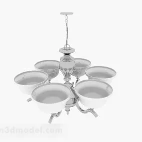 White Chandelier V5 3d model