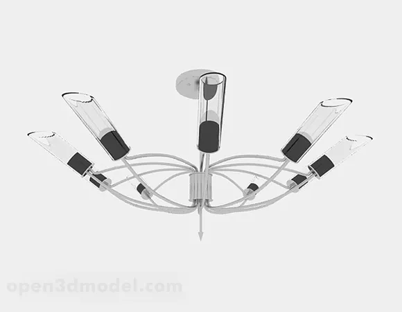 White Chandelier V6 3d model White Chandelier V6 3d model