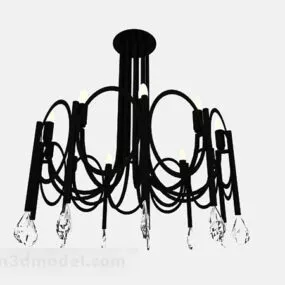 Black Chandelier V1 3d model