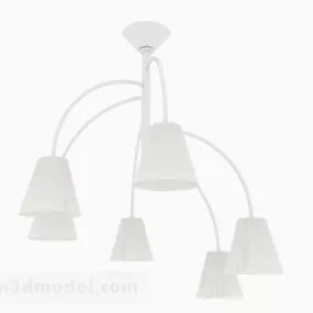 White Chandelier V8 3d model