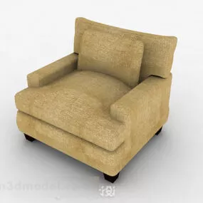 Yellow Single Sofa V1 3d model