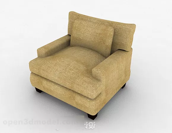 Yellow Single Sofa V1 3d model Yellow Single Sofa V1 3d model
