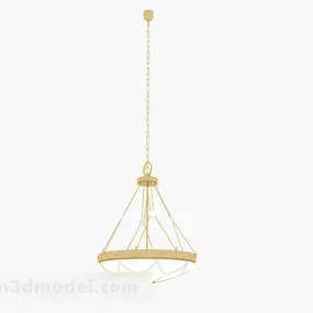 Yellow Chandelier V1 3d model