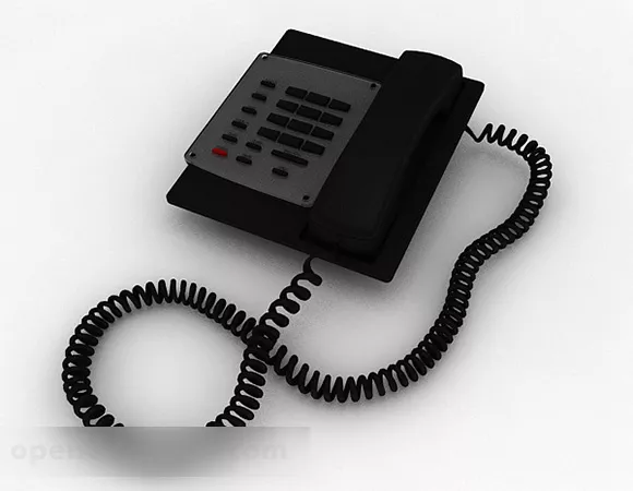 Beautiful Vintage Desk Phone 3d model