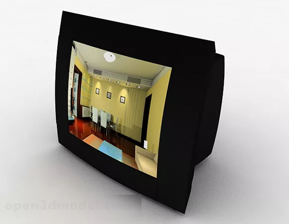 Crt Tv Vintage Style 3d model