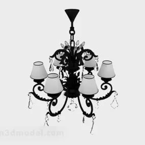 Classic Decor Black Chandelier 3d model