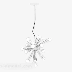 White Personality Chandelier V1 3d model