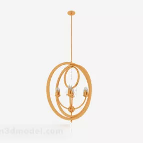 Yellow Chandelier V2 3d model