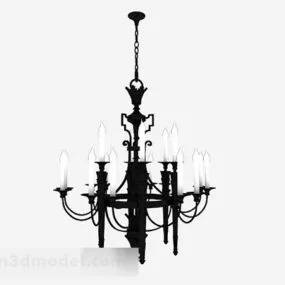 Black Chandelier V3 3d model