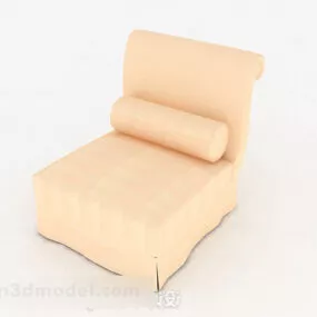 Yellow Home Single Sofa 3d model
