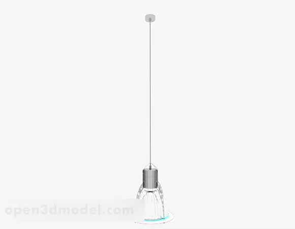 White Hanging Silver Chandelier 3d model White Hanging Silver Chandelier 3d model