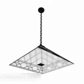 White Style Home Chandelier 3d model