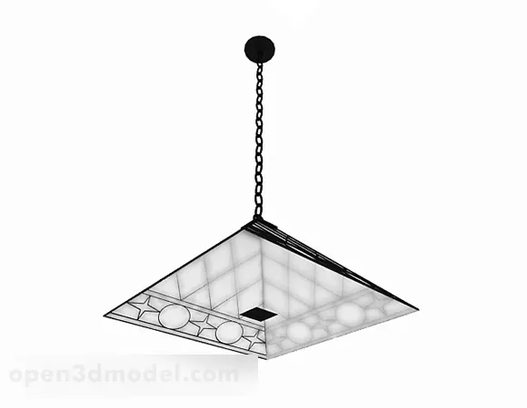 White Style Home Chandelier 3d model White Style Home Chandelier 3d model