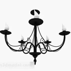 Black Chandelier V4 3d model