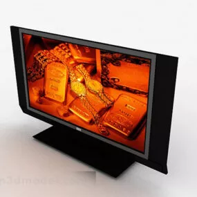 Black Tv Lcd 3d model