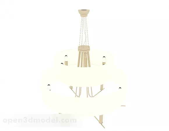 Yellow Home Chandelier V1 3d model Yellow Home Chandelier V1 3d model