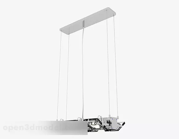 Home Silver Chandelier Design 3d model Home Silver Chandelier Design 3d model