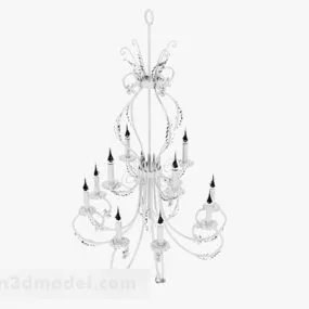 European Silver Chandelie R 3d model