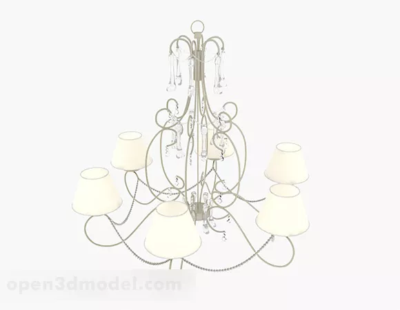 European Chandelier V1 3d model European Chandelier V1 3d model