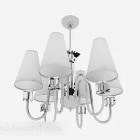 Silver Home Chandelier V1 3d model