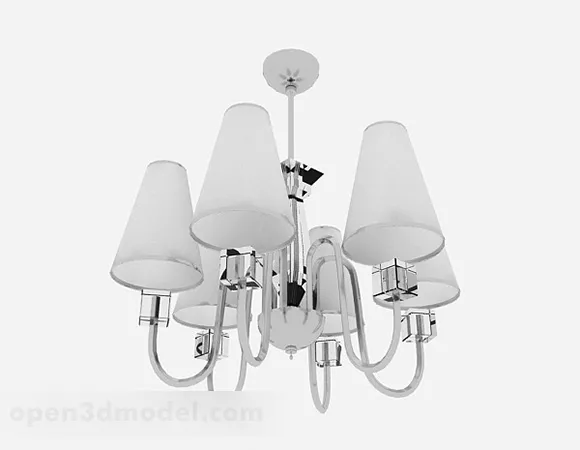 Silver Home Chandelier V1 3d model Silver Home Chandelier V1 3d model