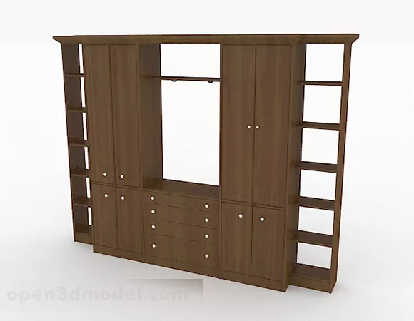 Brown Wooden Tv Cabinet V9 3d model Brown Wooden Tv Cabinet V9 3d model