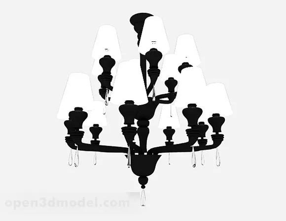 European Style Home Chandelier 3d model European Style Home Chandelier 3d model