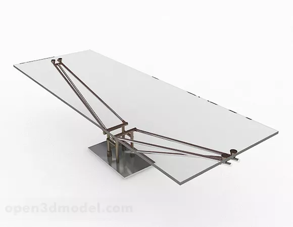 Rectangle Glass Coffee Table 3d model Rectangle Glass Coffee Table 3d model