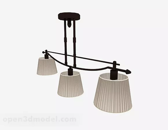 Brown Chandelier Elegant Design 3d model Brown Chandelier Elegant Design 3d model