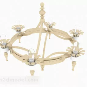European Living Room Chandelier V1 3d model