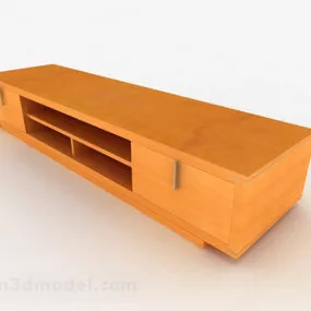 Yellow Wooden Tv Cabinet V9 3d model
