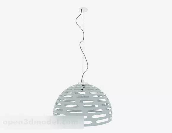 Home Chandelier White Color 3d model Home Chandelier White Color 3d model