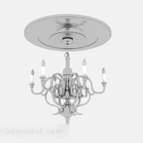 White Decoration Chandelier 3d model