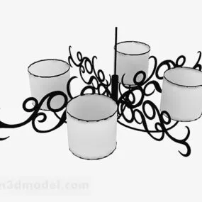 Black And White Chandeliers 3d model