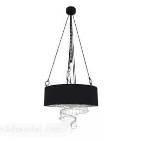 Black Iron Chandelier 3d model