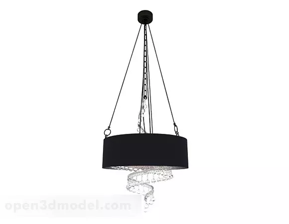 Black Iron Chandelier 3d model Black Iron Chandelier 3d model