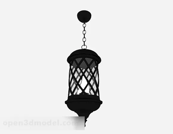 Black Iron Ceiling Chandelier 3d model Black Iron Ceiling Chandelier 3d model