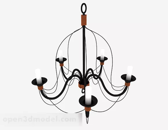 Personalized Home Chandelier V2 3d model Personalized Home Chandelier V2 3d model