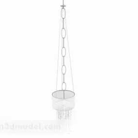 White Chain Style Chandelier 3d model