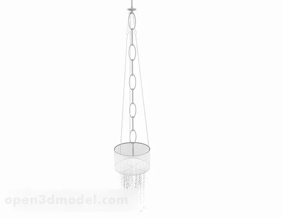 White Chain Style Chandelier 3d model White Chain Style Chandelier 3d model