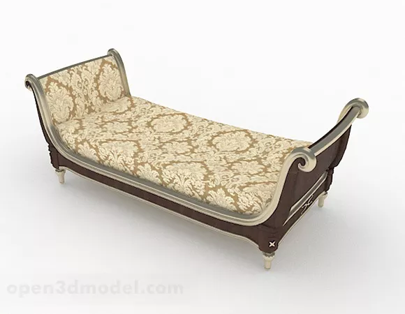European Classic Design Double Sofa 3d model European Classic Design Double Sofa 3d model