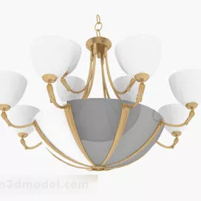 Home Brass Chandelier 3d model