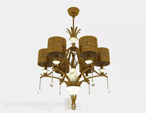 European Classic Chandelier For Villa 3d model European Classic Chandelier For Villa 3d model