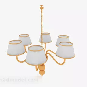 Yellow Classic Chandelier V1 3d model