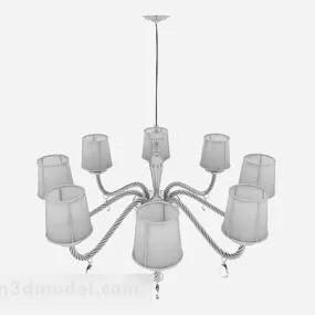 White Classic Chandelier 3d model