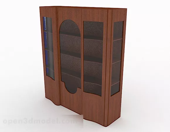 Wall Bookcase Library 3d model